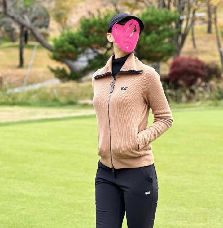 PXG 우먼 윈터 니트 방풍 가디건