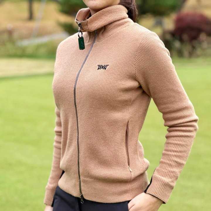 PXG 우먼 윈터 니트 방풍 가디건