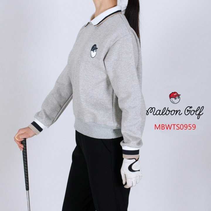 말본 여자 MBWTS0959 포인트카라 기모 맨투맨(3color)