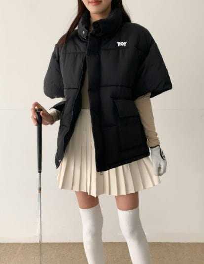 PXG 여성 골프 하이넥 반팔패딩(2color)