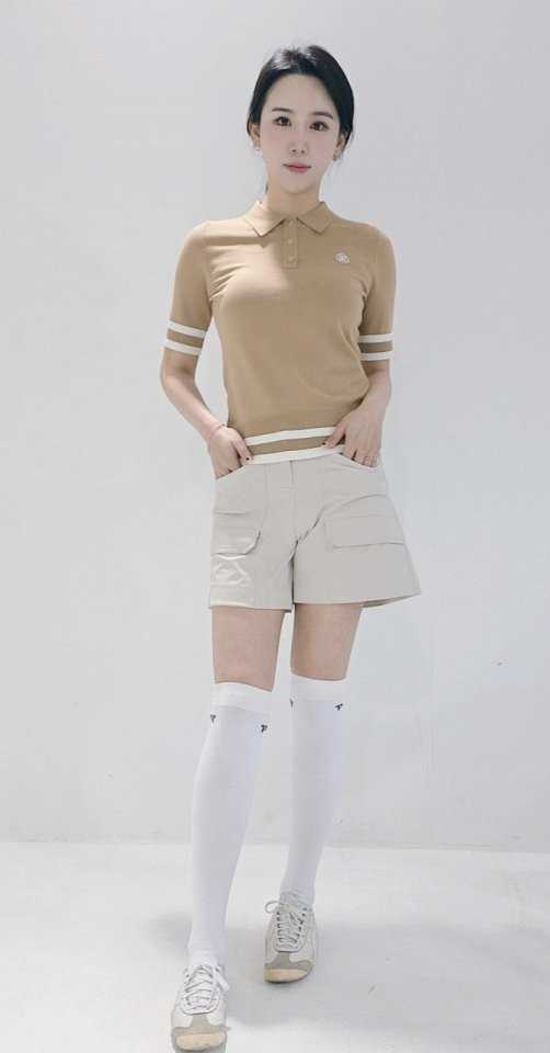 지포어 여성 썸머 골지 카라 스웨터(3color)