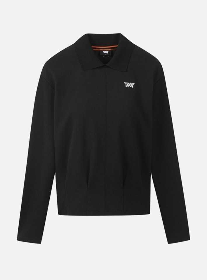 PXG 여성 아워글래스 핏 카라 롱 슬리브 티셔츠(2color)