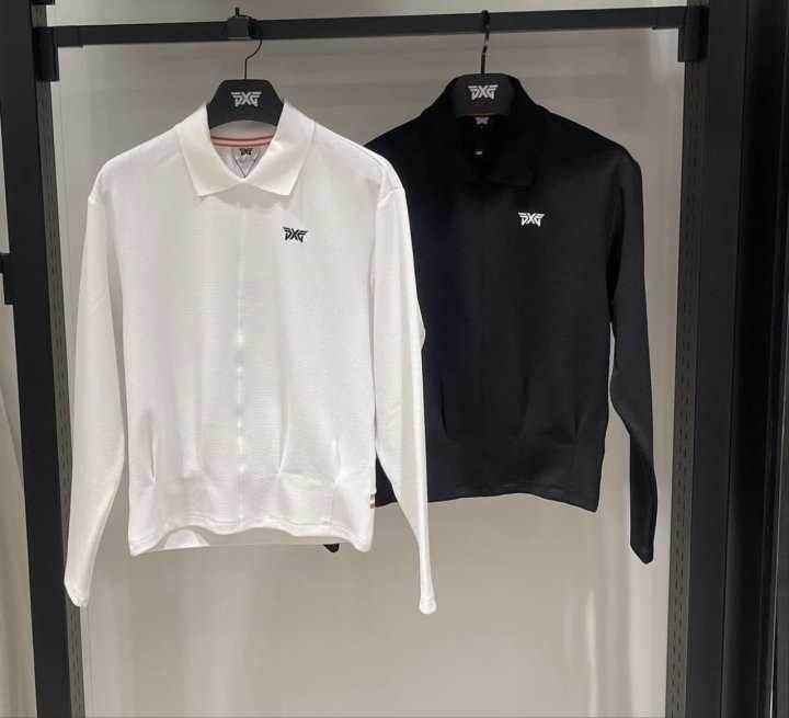 PXG 여성 아워글래스 핏 카라 롱 슬리브 티셔츠(2color)