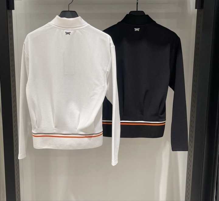 PXG 여성 아워글래스 핏 카라 롱 슬리브 티셔츠(2color)