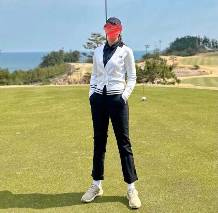 PXG 우먼 컬러 트임 니트 가디건