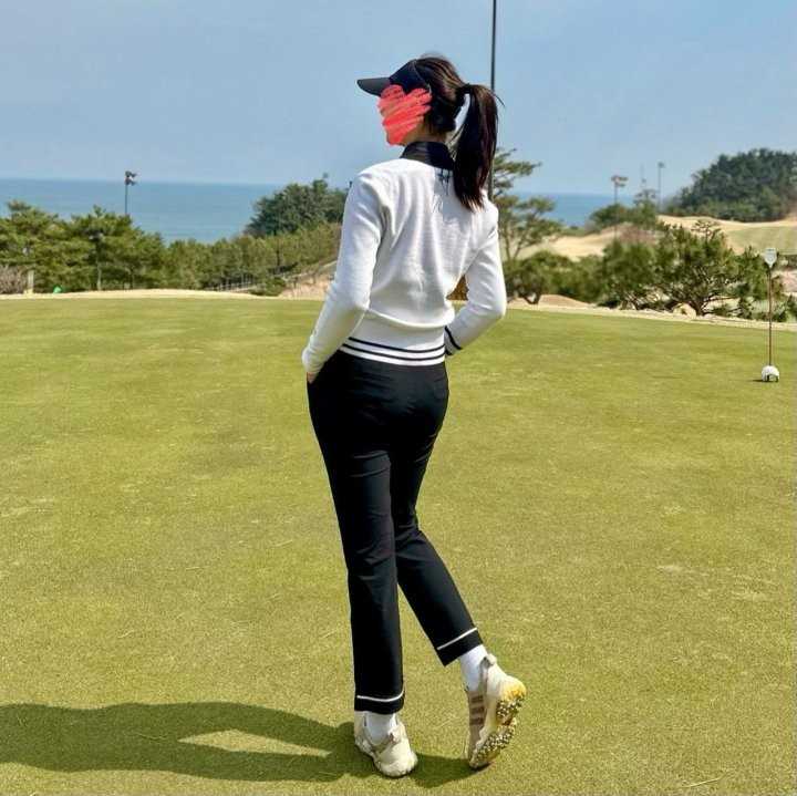PXG 우먼 컬러 트임 니트 가디건