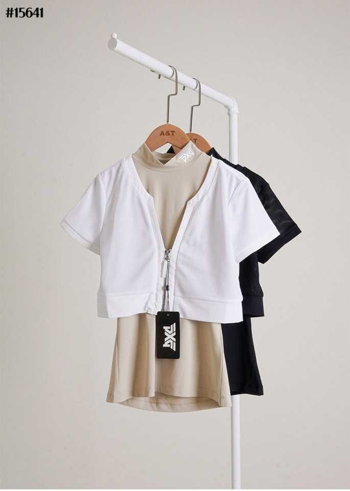 PXG 여성 썸머 2-IN-1 하이넥 슬리브리스(2color)