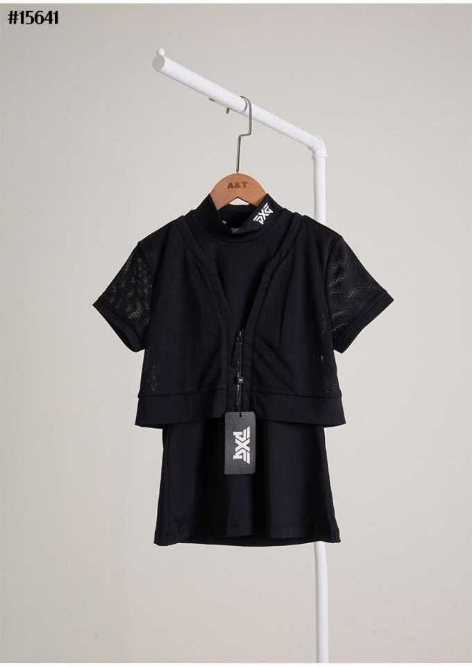 PXG 여성 썸머 2-IN-1 하이넥 슬리브리스(2color)