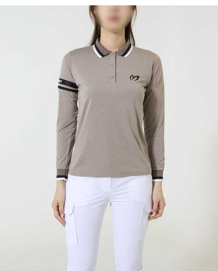 마스터바니 여성 수입 라인배색 포인트 칼라 티셔츠(2color)