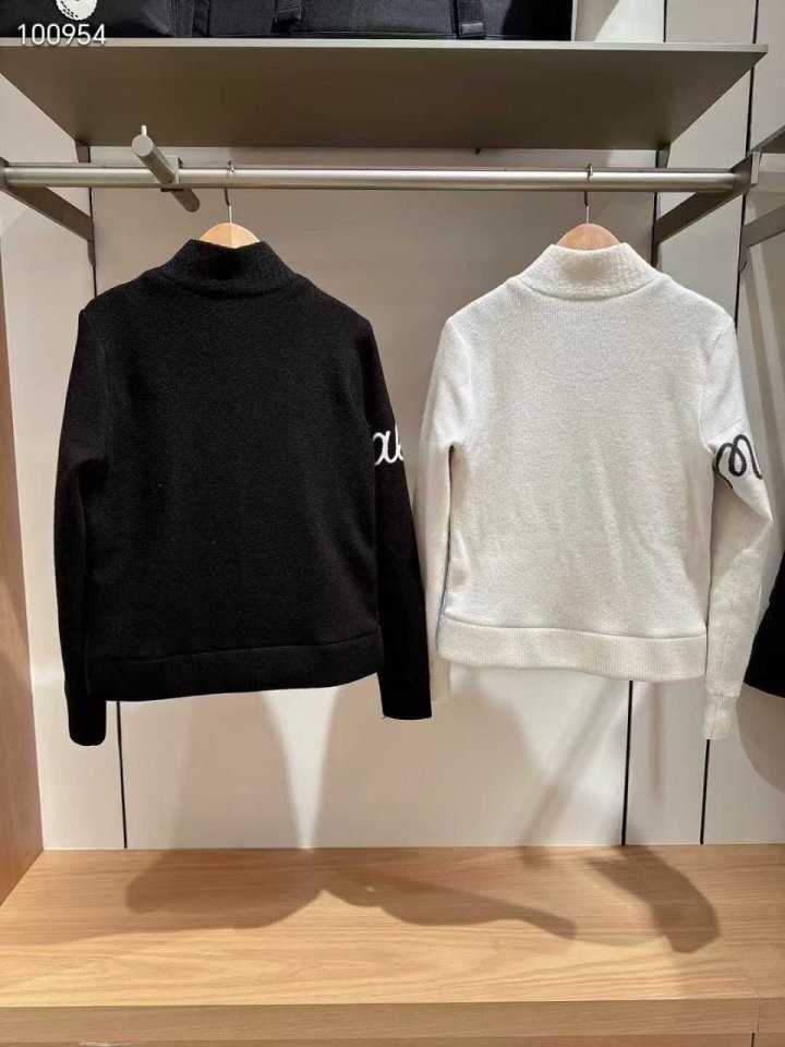 말본 여성 하이넥 하이브리드 집업 니트 가디건(2color)