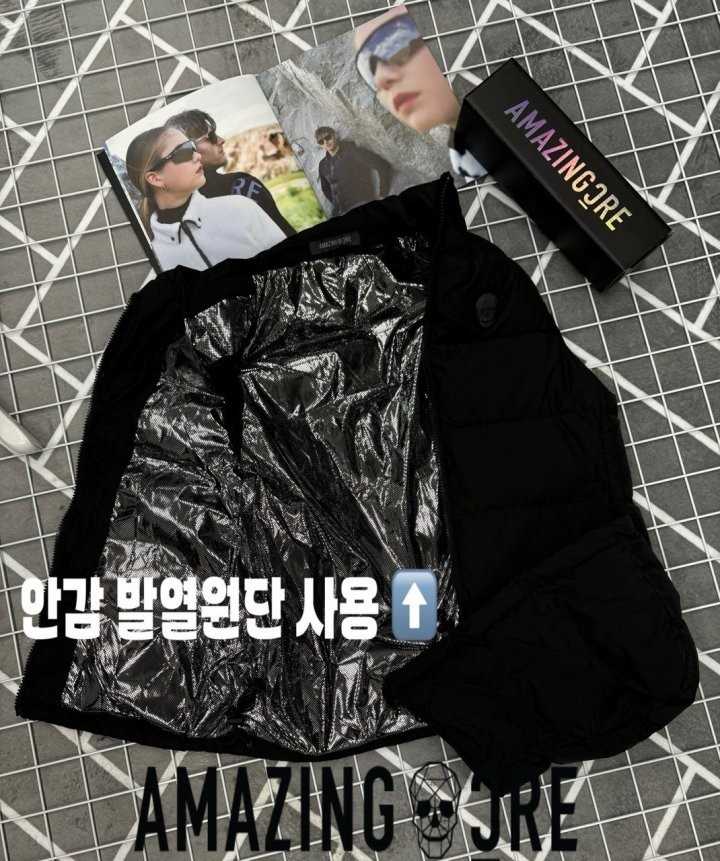 어메이징크리 스컬 후드탈부착 여성 베스트