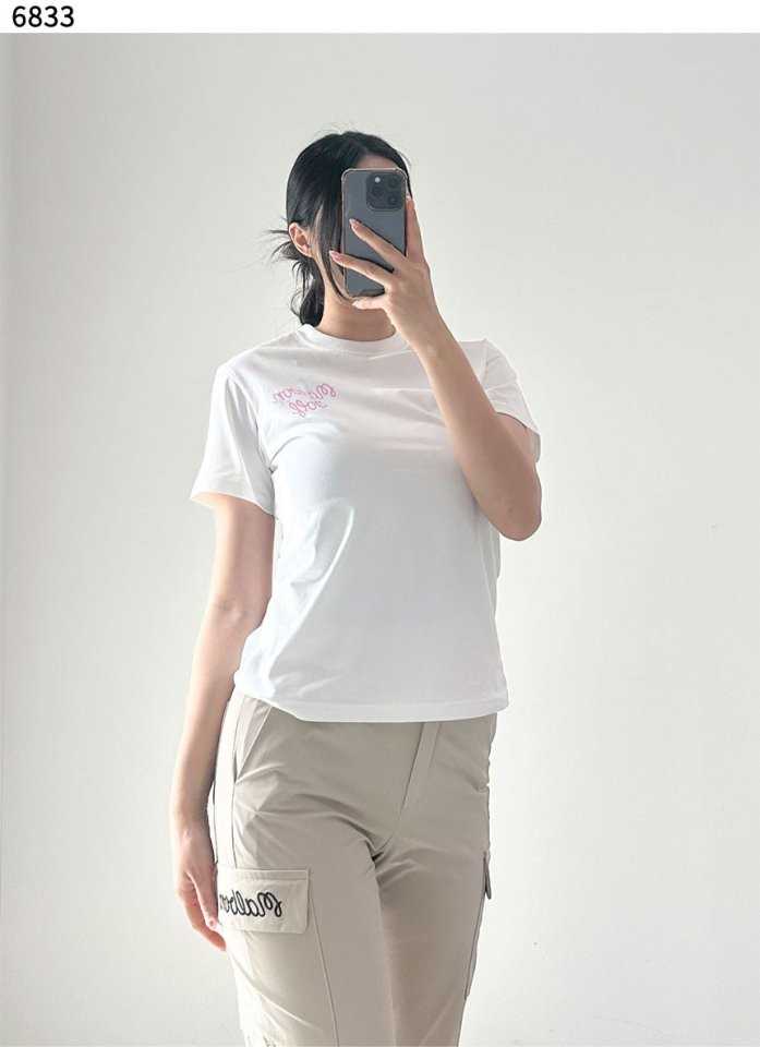 말본 여성 더블 사이드 버킷 라운드 티셔츠(3color)
