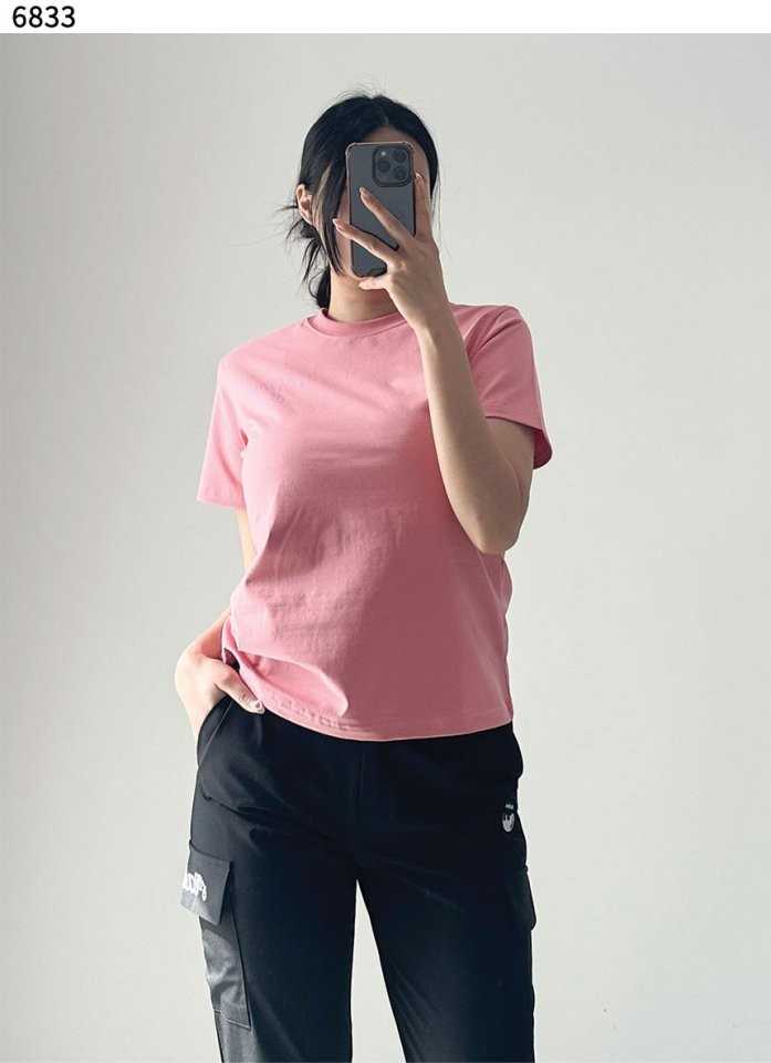 말본 여성 더블 사이드 버킷 라운드 티셔츠(3color)