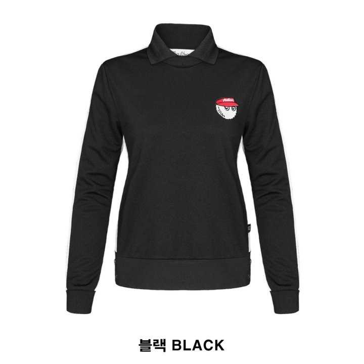 말본 버킷 패치 배색 긴팔 카라티(2color)