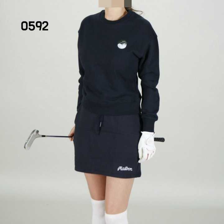 말본 여자 0592 버킷 크루넥 맨투맨 스커트 세트(3color)