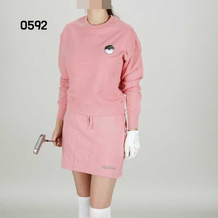 말본 여자 0592 버킷 크루넥 맨투맨 스커트 세트(3color)
