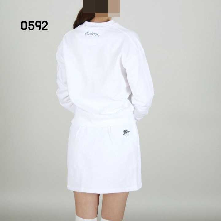 말본 여자 0592 버킷 크루넥 맨투맨 스커트 세트(3color)
