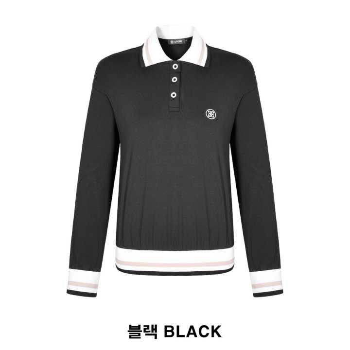 지포어 여성 슬리브 필드 스판 긴팔 카라티(3color)