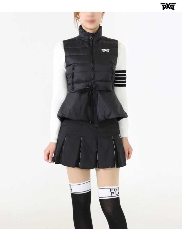 PXG 수입고급 여성 리본 레이스 다운 패딩 베스트(2color)