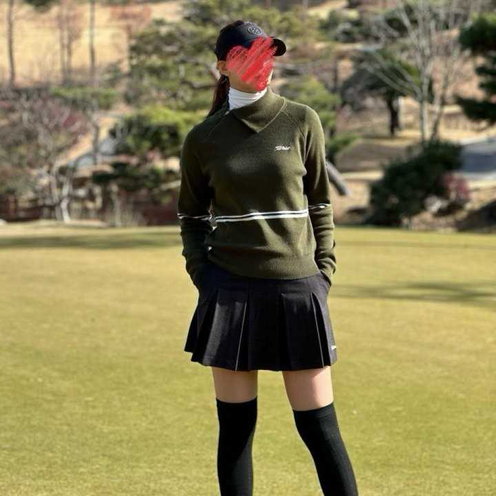 타이틀리스트 여성 하프 집 스웨터