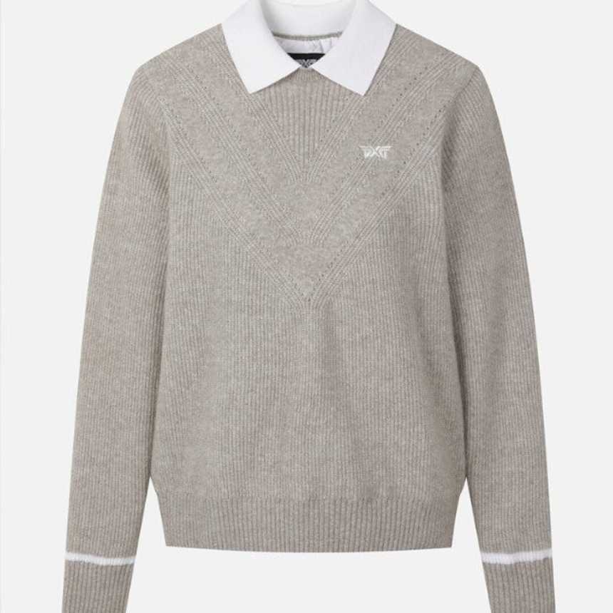 PXG 여성 겨울 윈드프루프 카라 스웨터(2color)