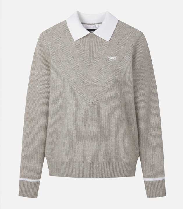 PXG 여성 겨울 윈드프루프 카라 스웨터(2color)