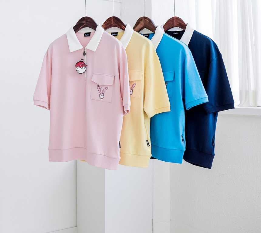 말본 여성 래빗 하프집업 크루넥(4color)