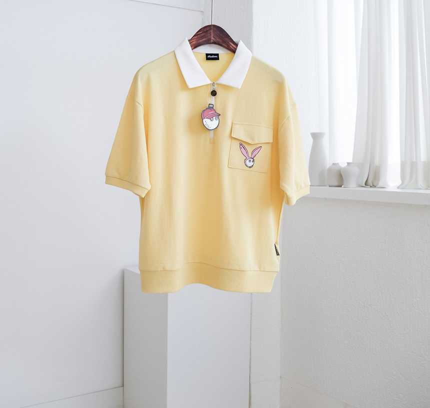 말본 여성 래빗 하프집업 크루넥(4color)