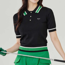 보스골프 여성 썸머 배색 카라 스웨터(3color)