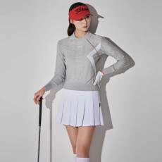 타이틀리스트 여성 아가일 배색 패턴 PK 스웨터(2color)