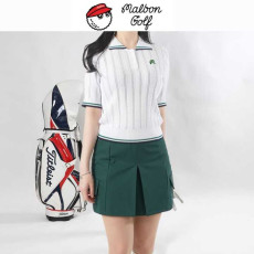 말본 여성 케이블 카라 반팔(3color)
