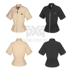 PXG 여성 웨이스트 밴딩 풀집업 반팔 자켓(2color)