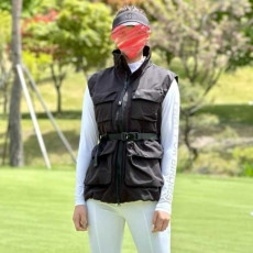 지포어 여성 포켓 롱 베스트