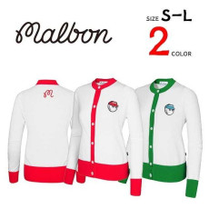 말본 여성 버킷 패치 라운드 니트 가디건(2color)