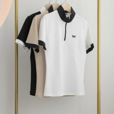 PXG 수입고급 여성 여름 쿨링 카라 반팔 집업티셔츠(3color)
