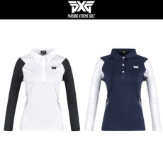 PXG 여성 허리나염 카라긴팔(2color)