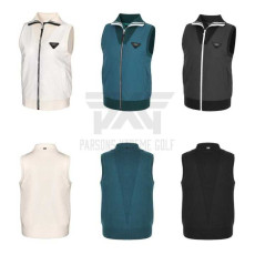 PXG 여성 풀집업 우븐 방풍 니트 베스트 조끼(3color)