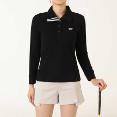 PXG 수입 우먼 슬라브리스 롱 카라 티셔츠(2color)