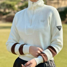 PXG 우먼 윈터 윈드프루프 하프 집업 스웨터