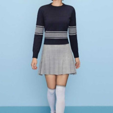 타이틀리스트 여성 플레이 라인 라운드넥 니트 풀오버