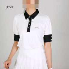 타이틀리스트 여자 0791 팔단추 반팔 카라 티셔츠(2color)