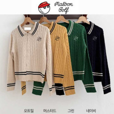 말본 여성 케이블 긴팔 집업(4color)